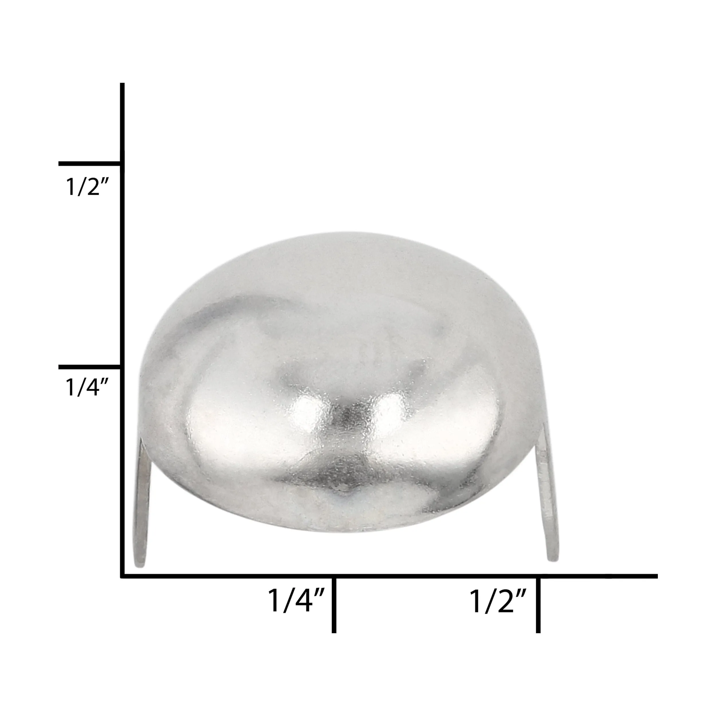 12mm Nickel, Spot, Solid Brass-PK25, #P-2479