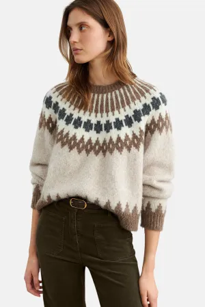 Alena Sweater Oatmeal Fairisle