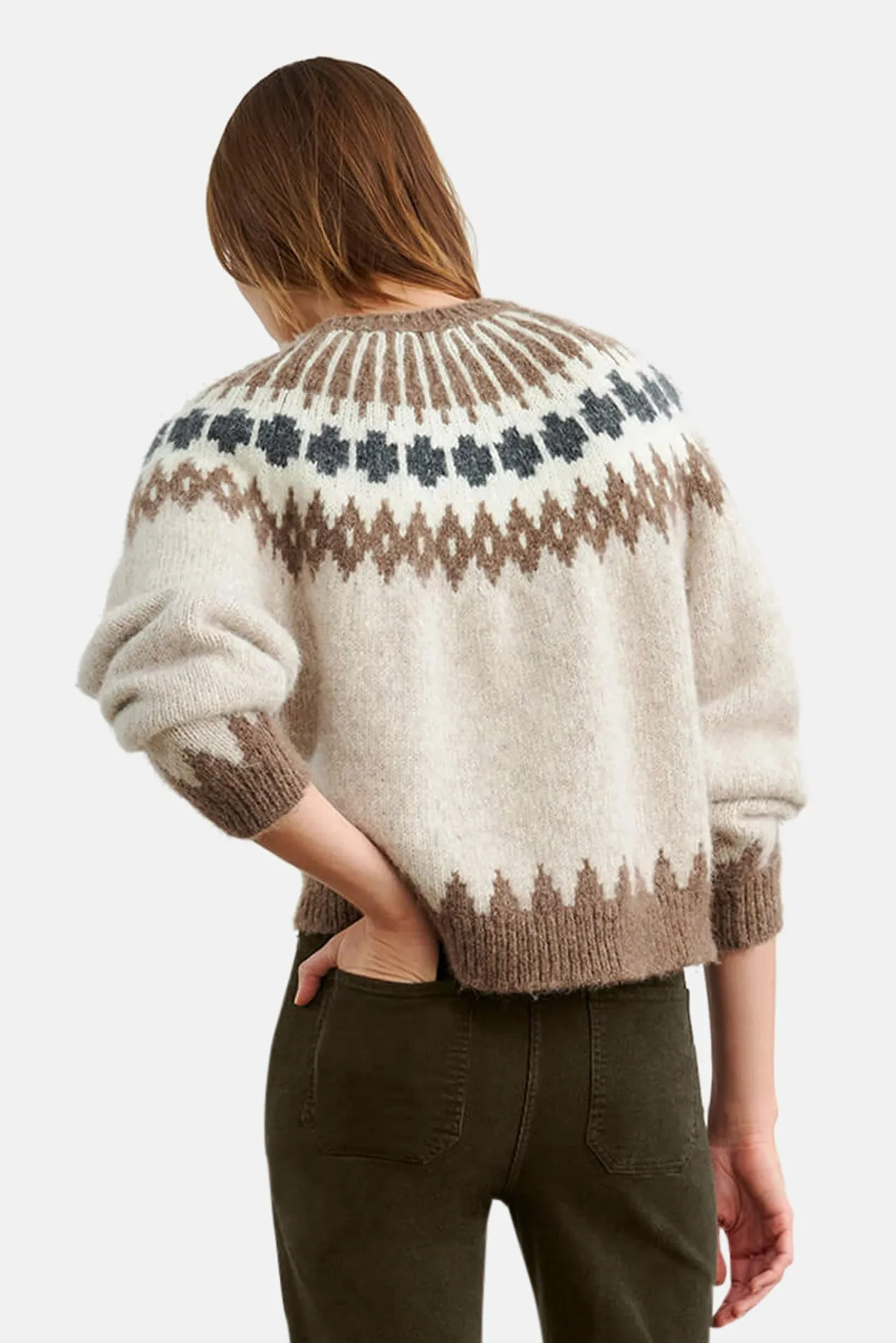 Alena Sweater Oatmeal Fairisle