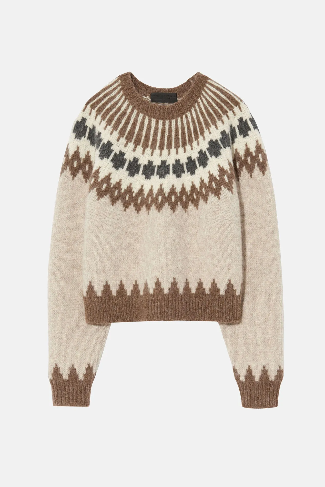Alena Sweater Oatmeal Fairisle