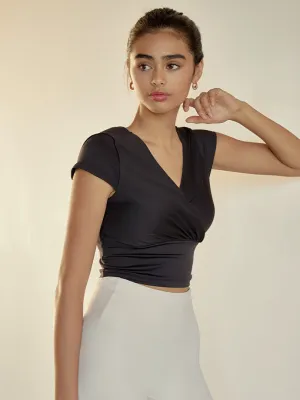 Be-Free Cap Sleeve Wrap Longline Bra