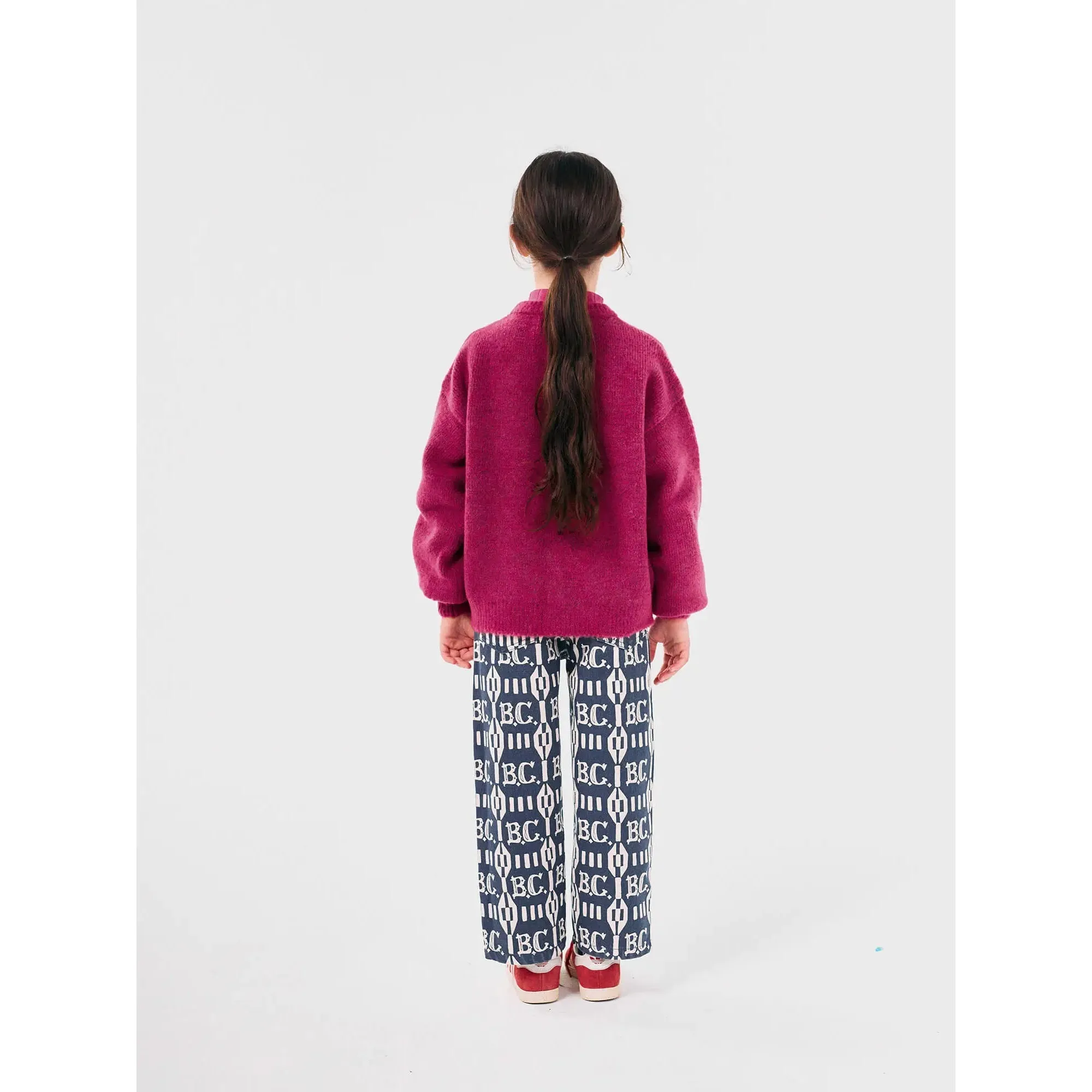 Bobo Choses Bobo Cherry Intarsia Cardigan - Fuchsia