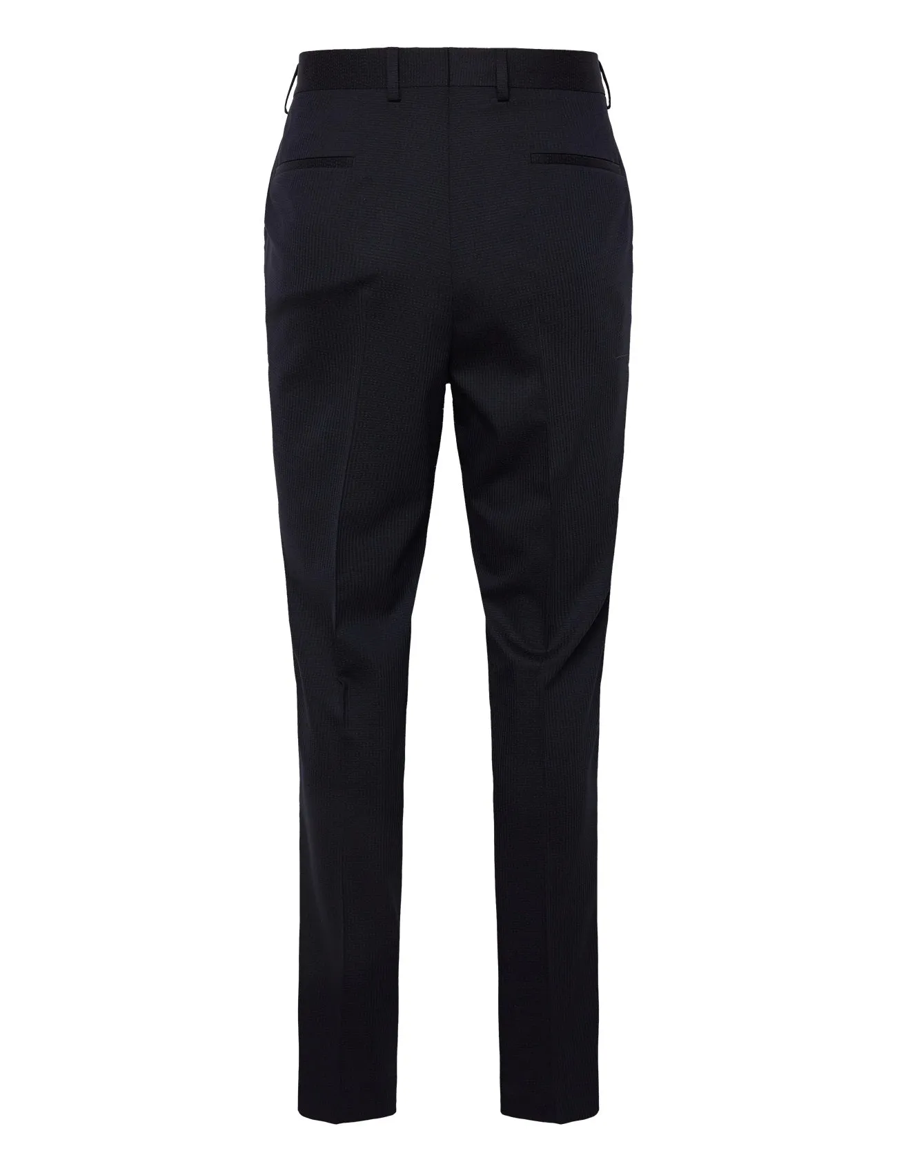BOSS - H-HOUSTON-2PCS-252 Dark Blue Textured Wool Slim Fit Suit 50540749 404