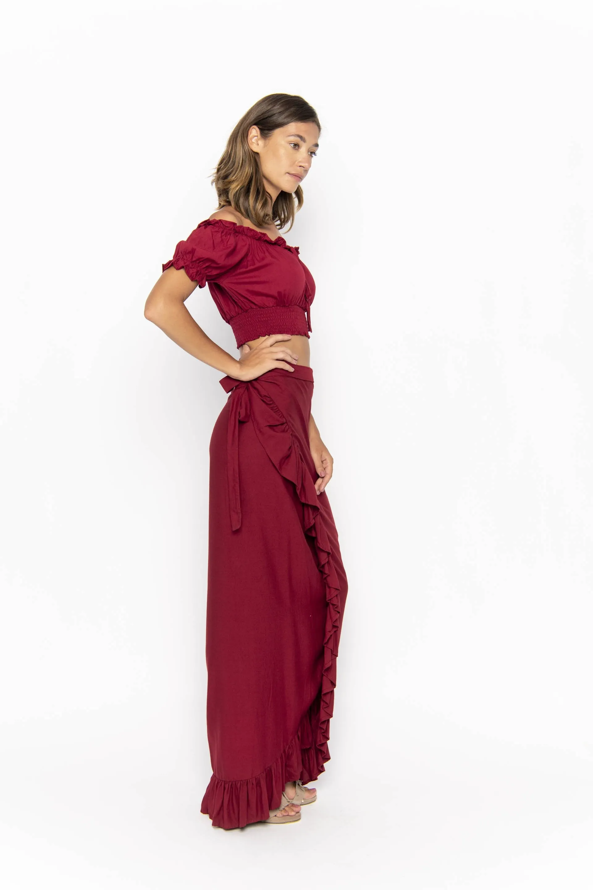 Cropped March, Plain, Short Sleeved Top, Wholesale