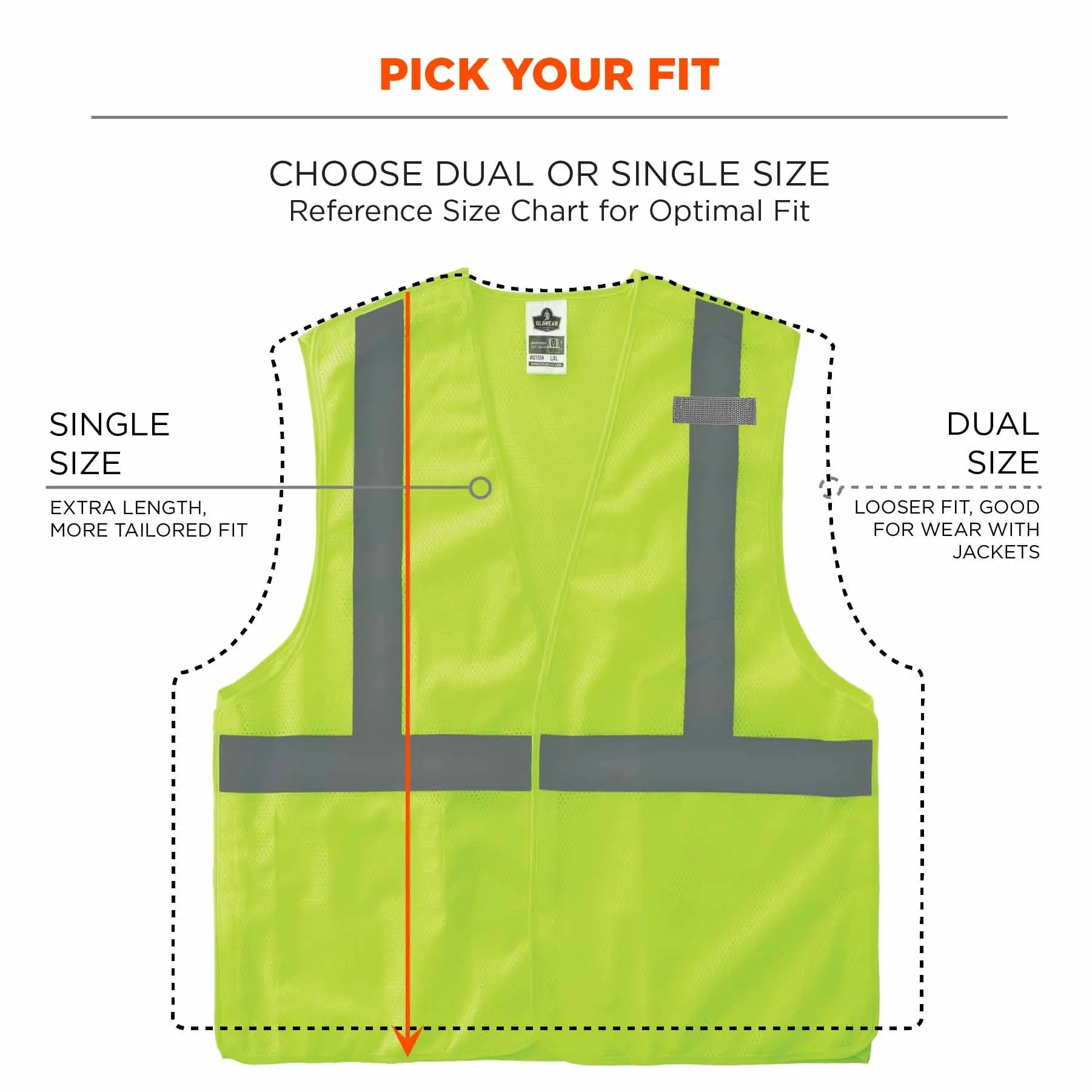Ergodyne 24545 8215BA-S XL Lime Class 2 Economy Breakaway Mesh Vest - Single Size