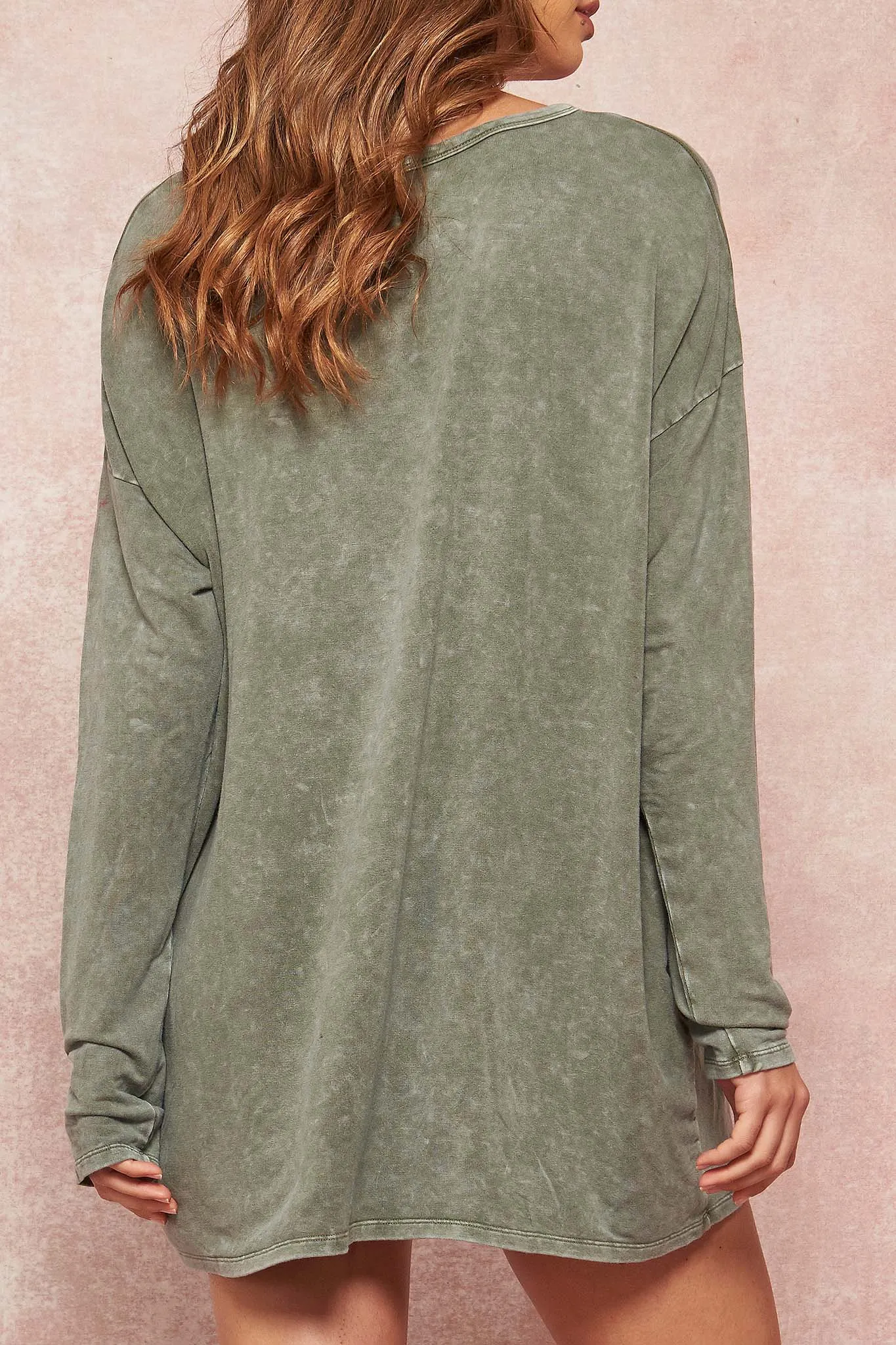 Fierce Vintage Long-Sleeve Graphic T-Shirt Dress