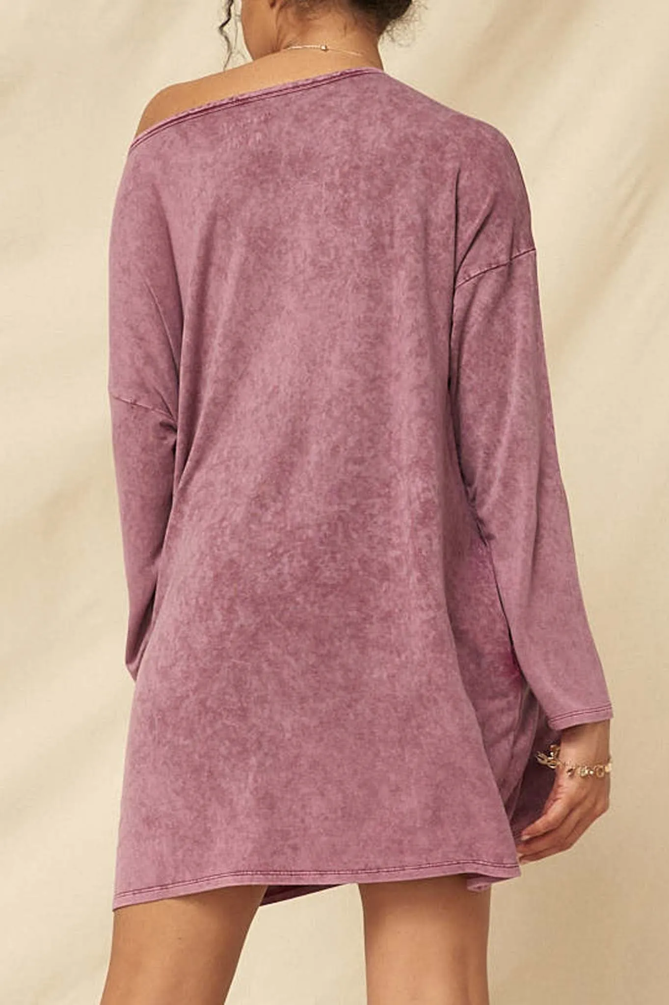 Fierce Vintage Long-Sleeve Graphic T-Shirt Dress