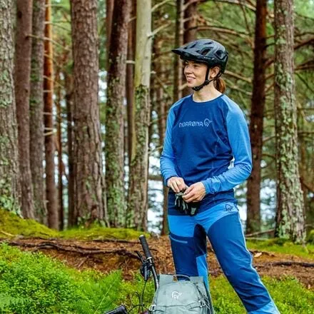 Fjora Flex1 women's Norrona trousers, Mykonos Blue