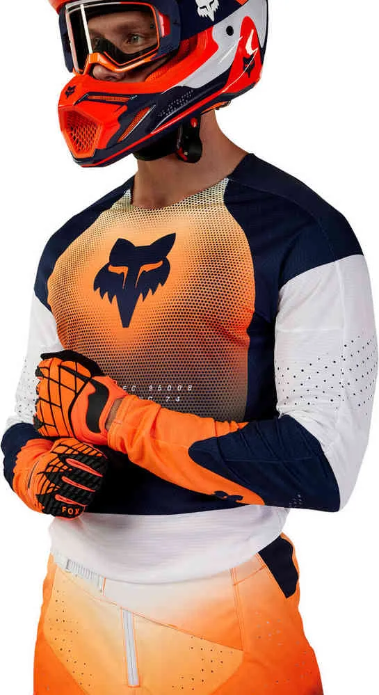 FOX 360 Revise Motocross Jersey, Navy/Orange