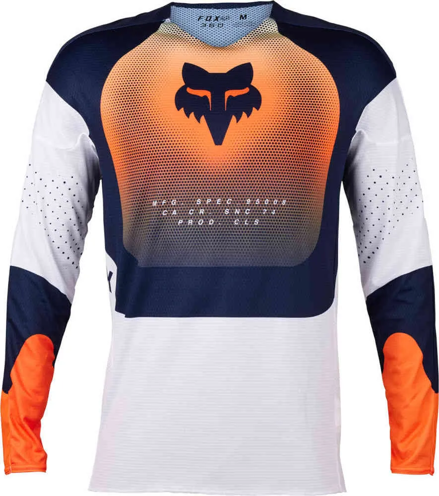 FOX 360 Revise Motocross Jersey, Navy/Orange