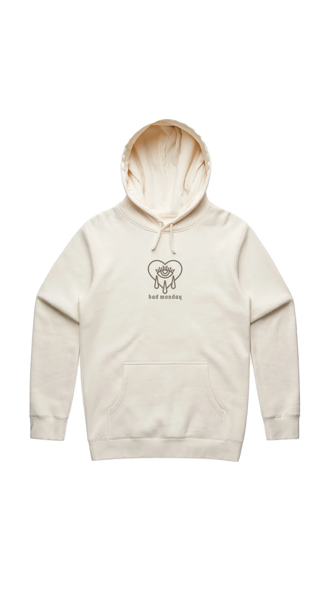 Heavy Weight AW Crying Heart Hoodie Ecru / Front Print