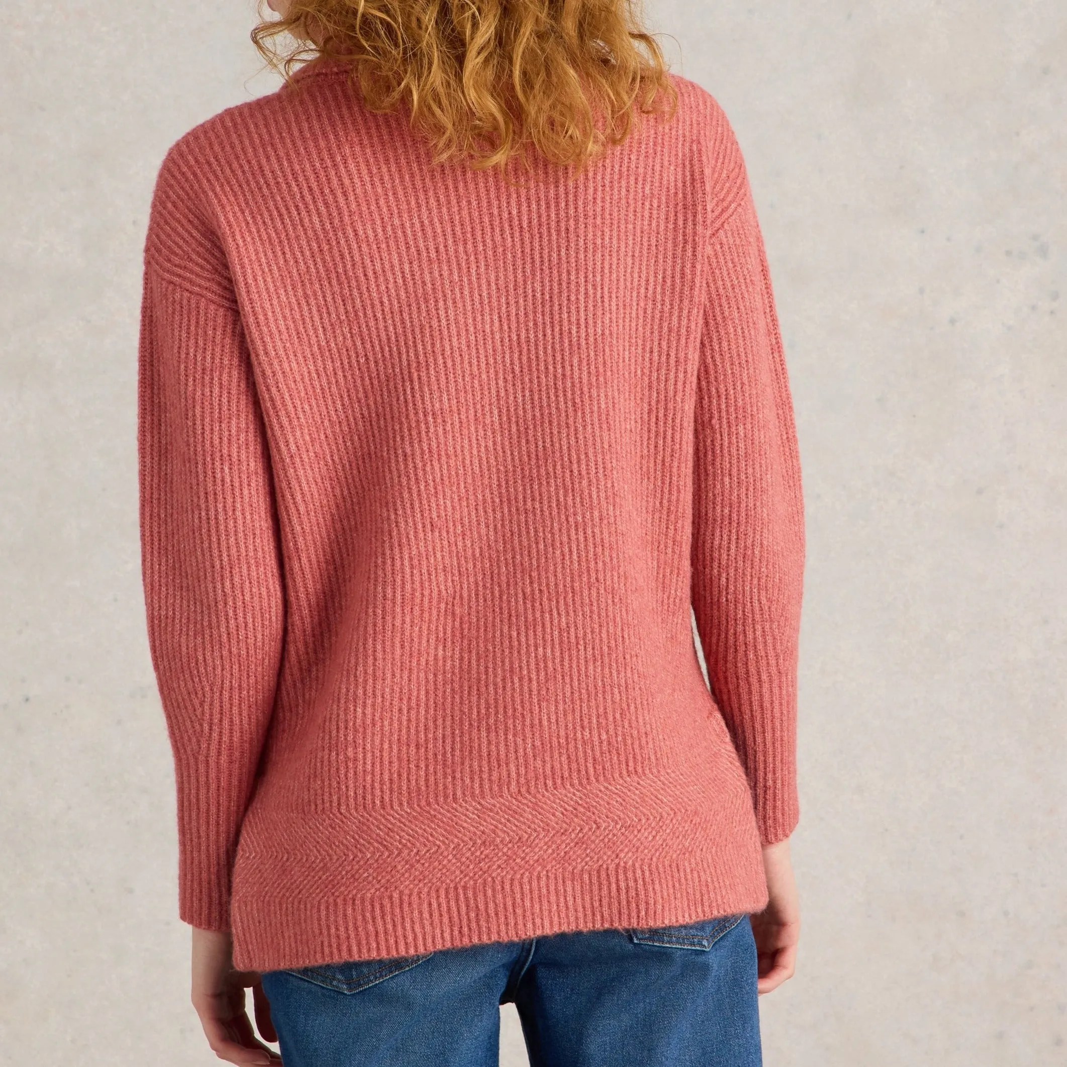 Lovely Rib Jumper - Dusty Pink