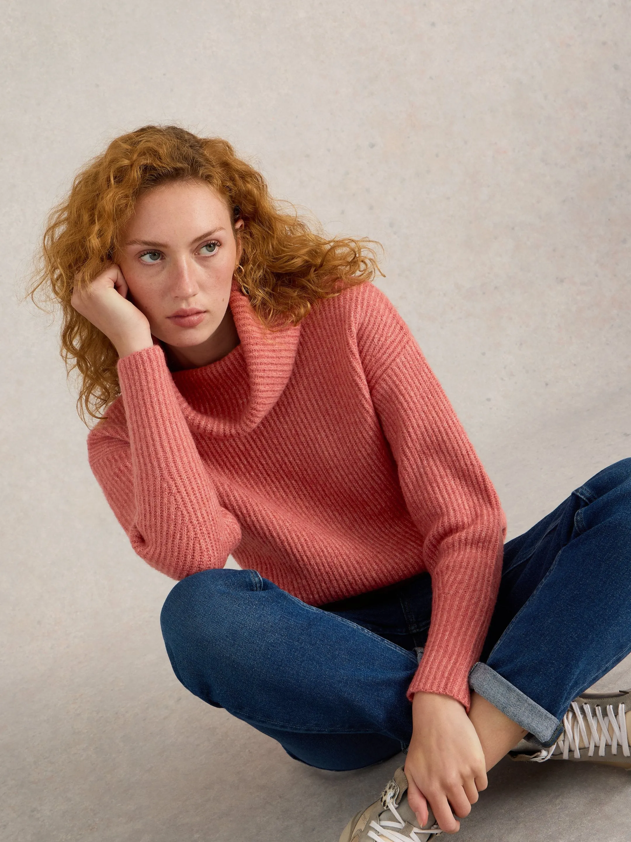 Lovely Rib Jumper - Dusty Pink