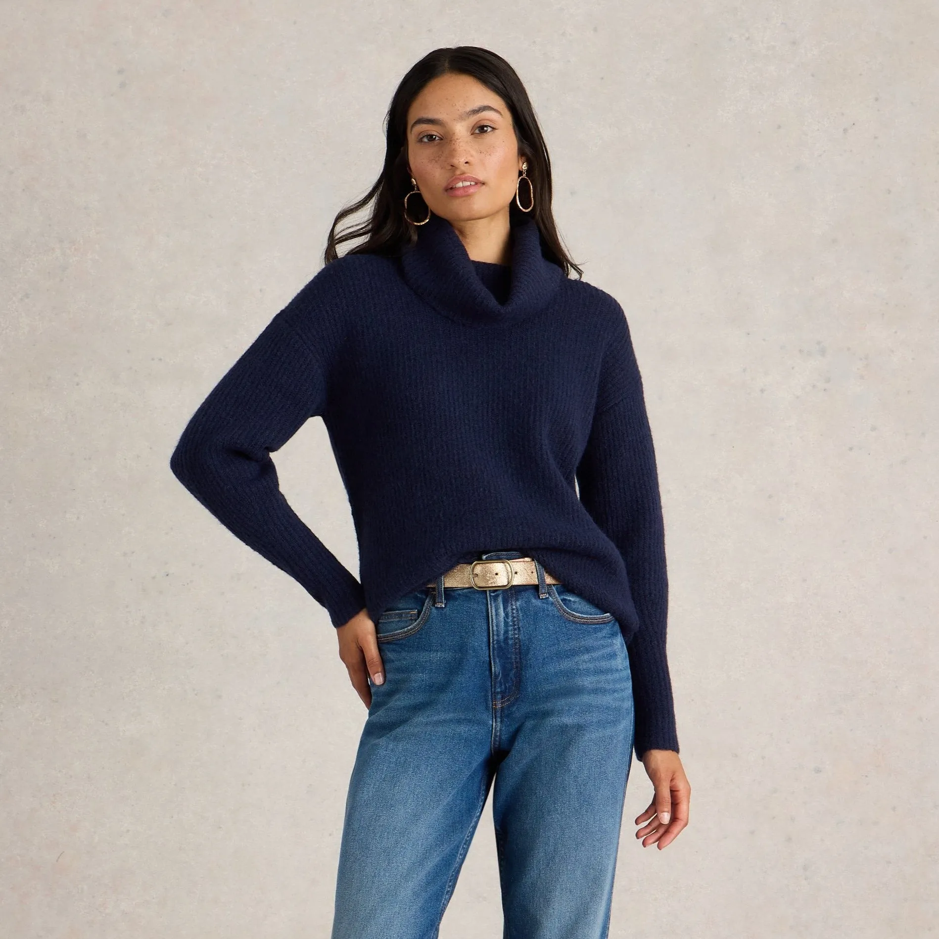 Lovely Rib Jumper - French Navy