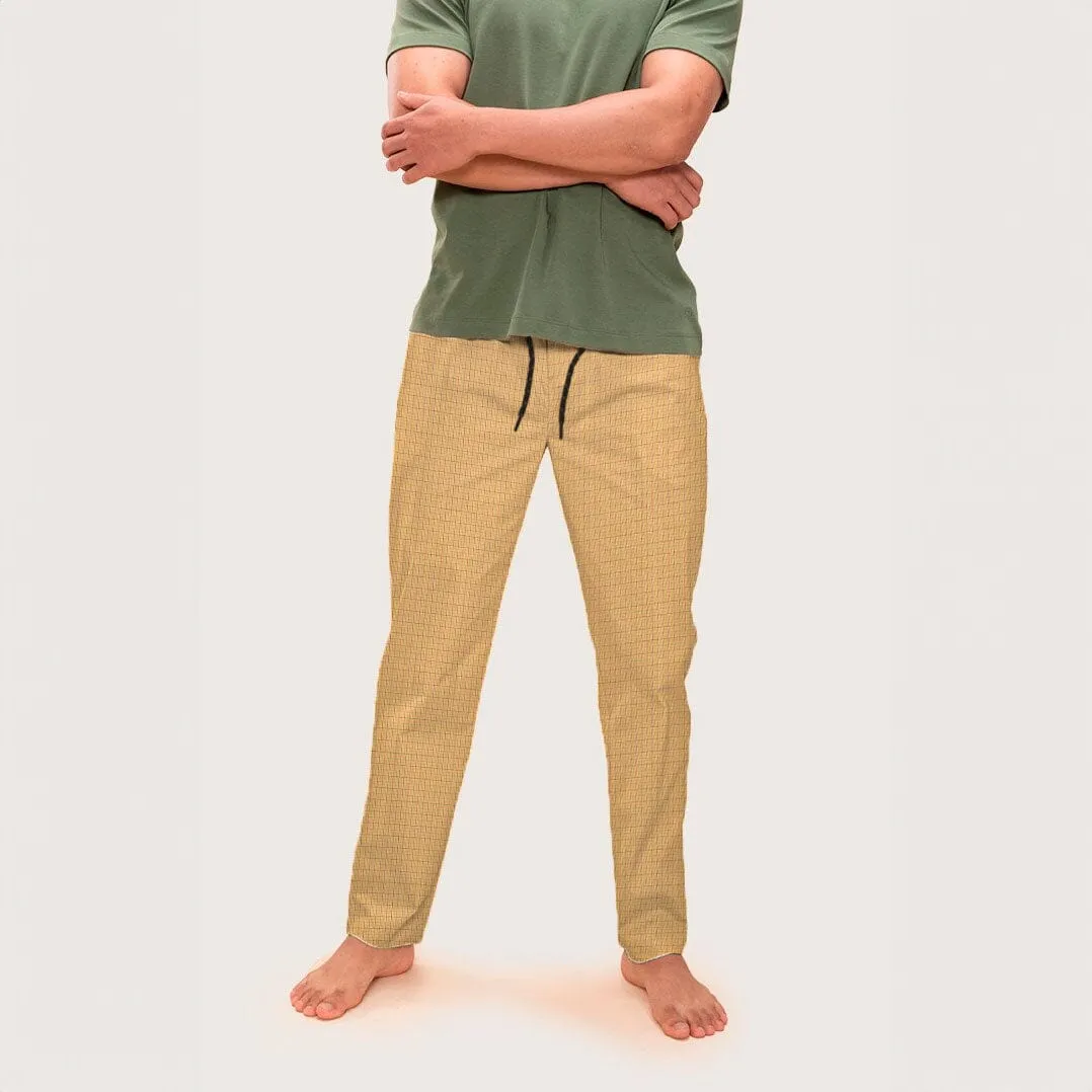 Max 21 Men's Check Pattern Loungewear Cotton Trousers
