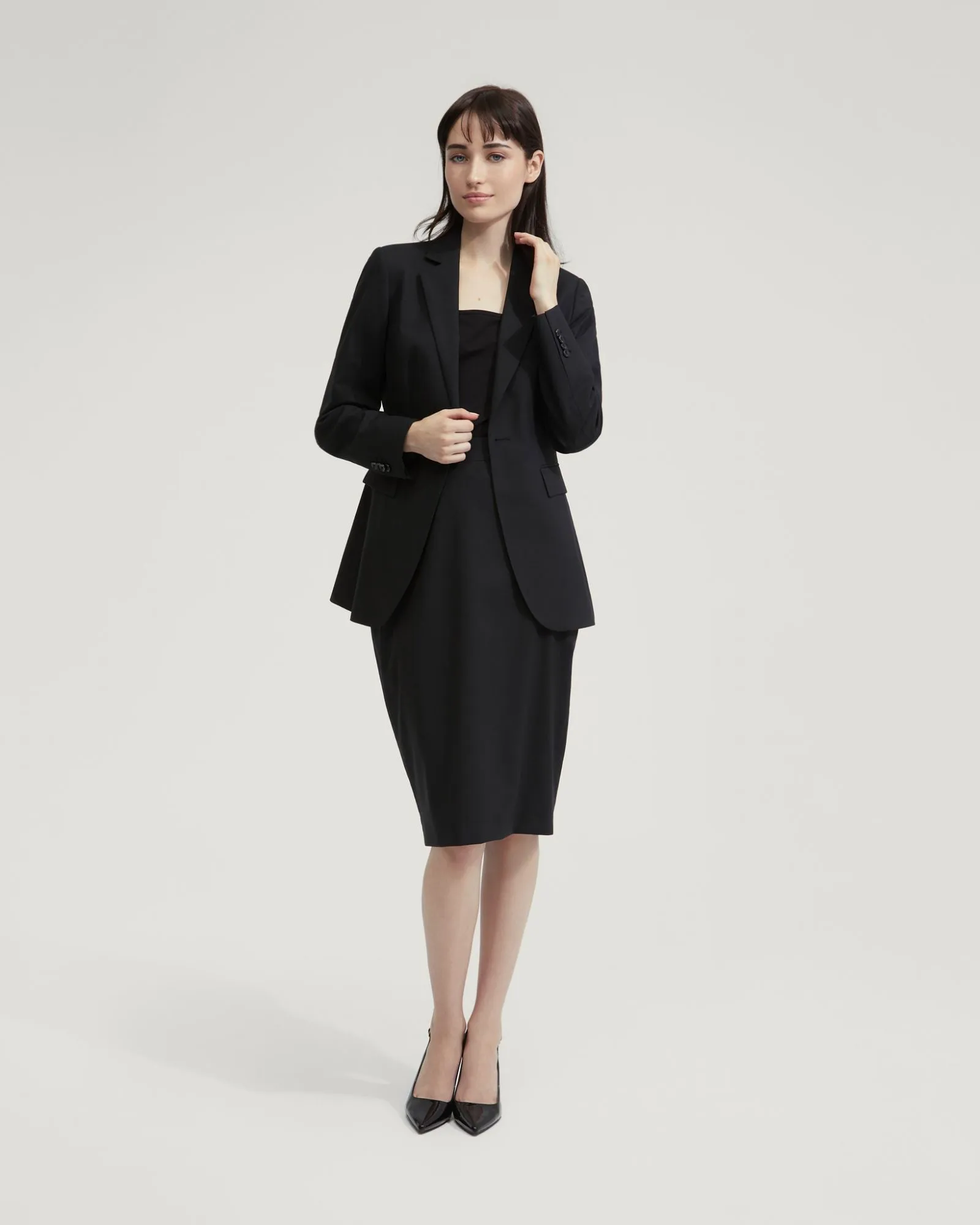 Peggy Wool Stretch Suit Skirt