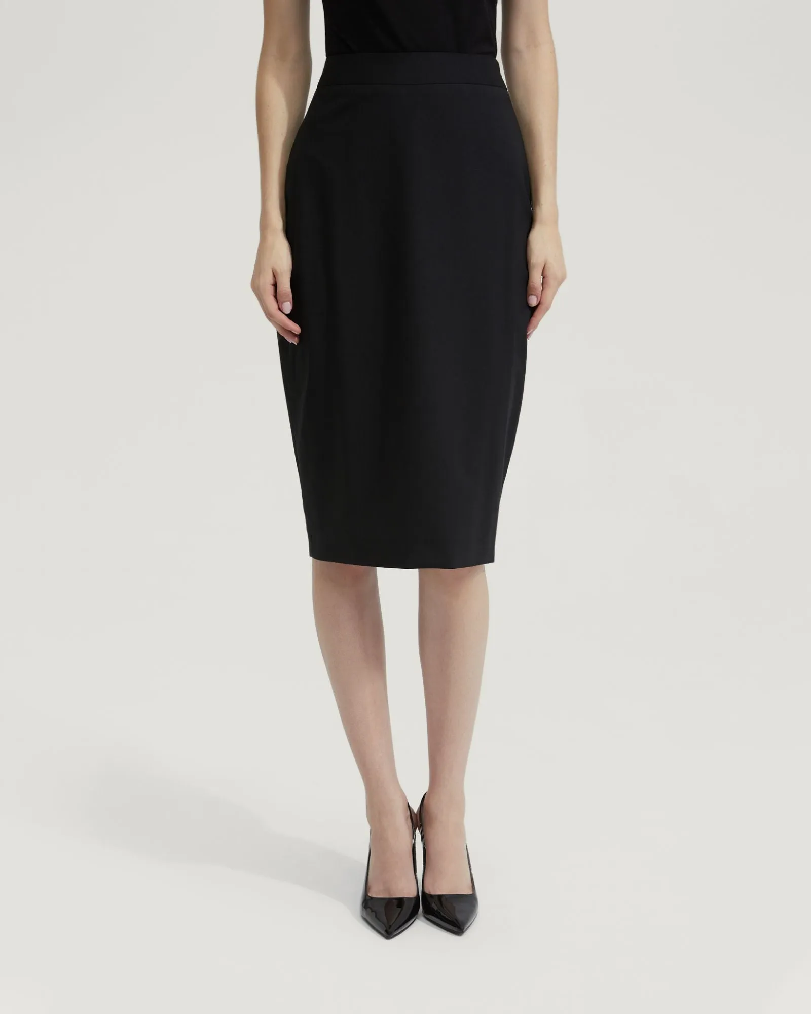 Peggy Wool Stretch Suit Skirt