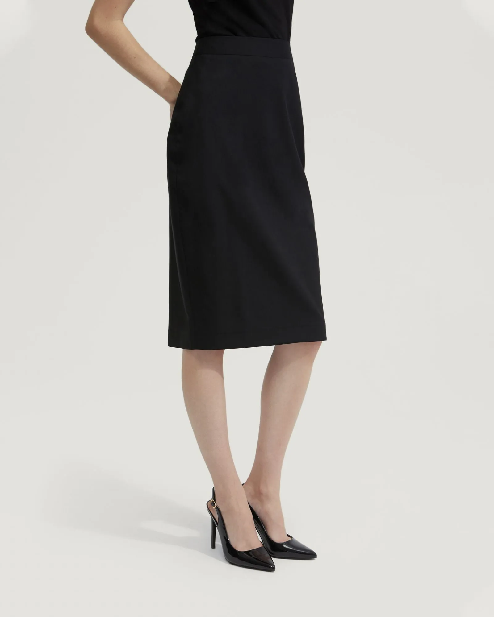 Peggy Wool Stretch Suit Skirt