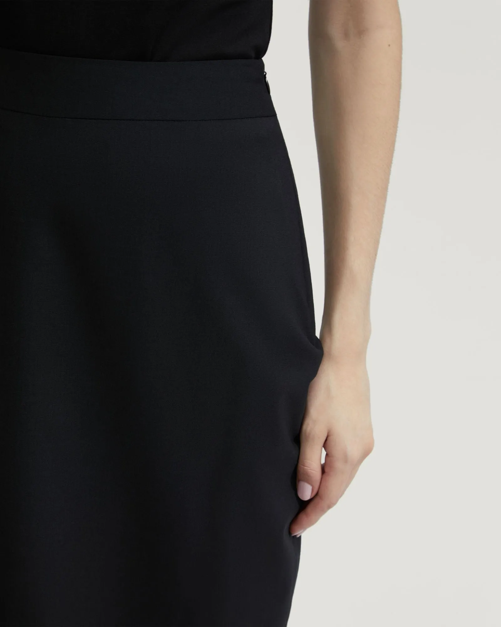 Peggy Wool Stretch Suit Skirt