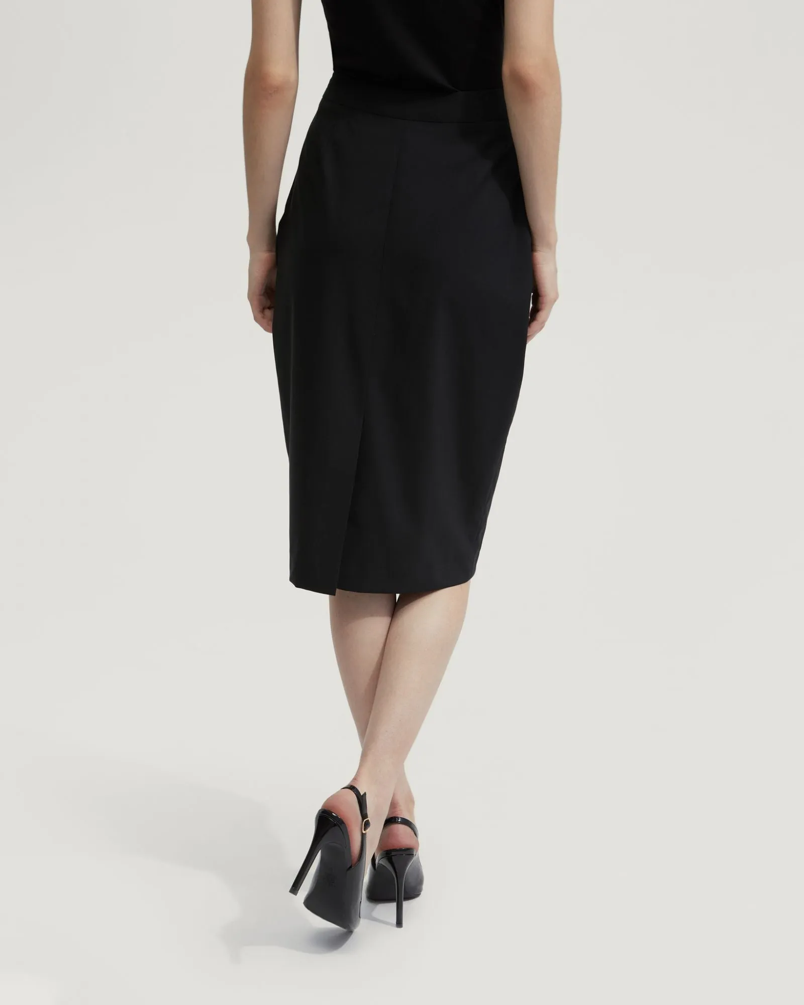 Peggy Wool Stretch Suit Skirt