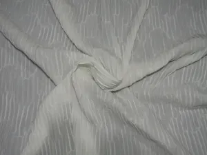 POLYESTER CRUSHED GEORGETTE FABRIC WHITE COLOUR 58&quot; wide