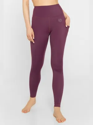 Power High-Waist Leggings Burgundy