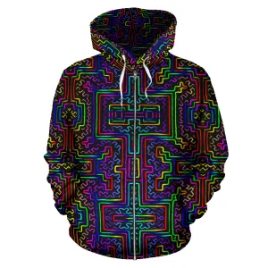 Prismatic Overlay | Zip Up Hoodie | Hakan Hisim
