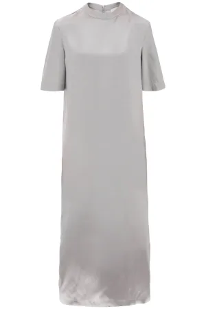 "silk maxi dress tuga TUGA SILVER GREY