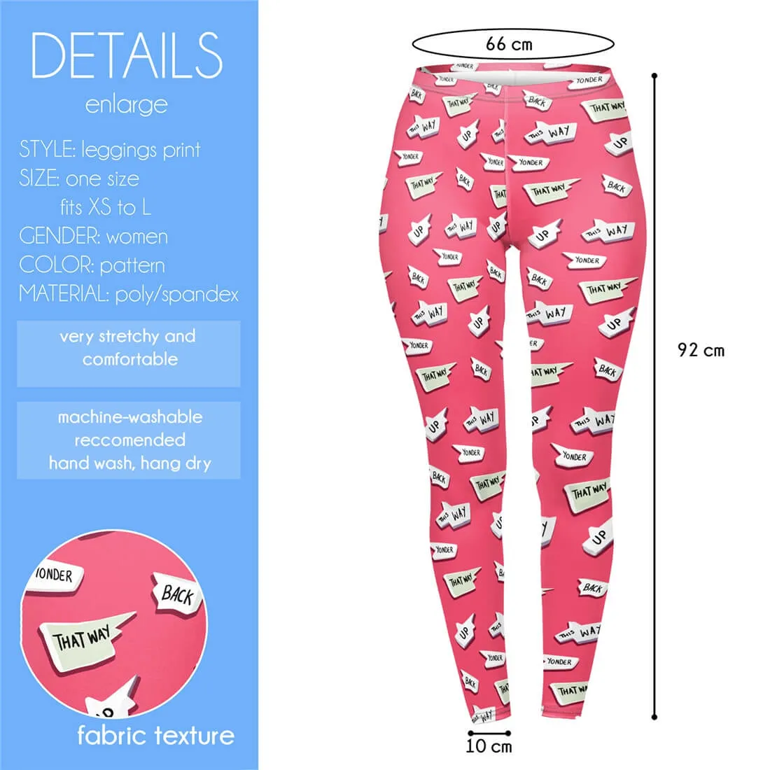 Regular Leggings (8-12 UK Size) - Bad Directions