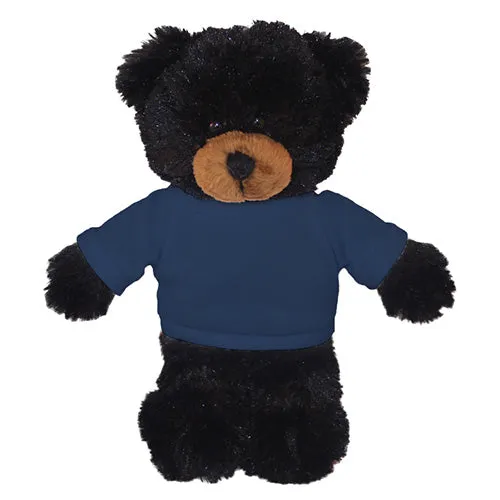 Soft Plush Black Teddy Bear with Tee
