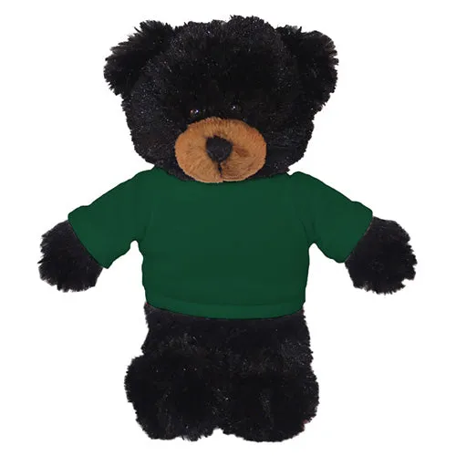 Soft Plush Black Teddy Bear with Tee