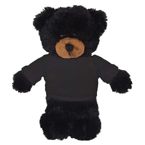 Soft Plush Black Teddy Bear with Tee