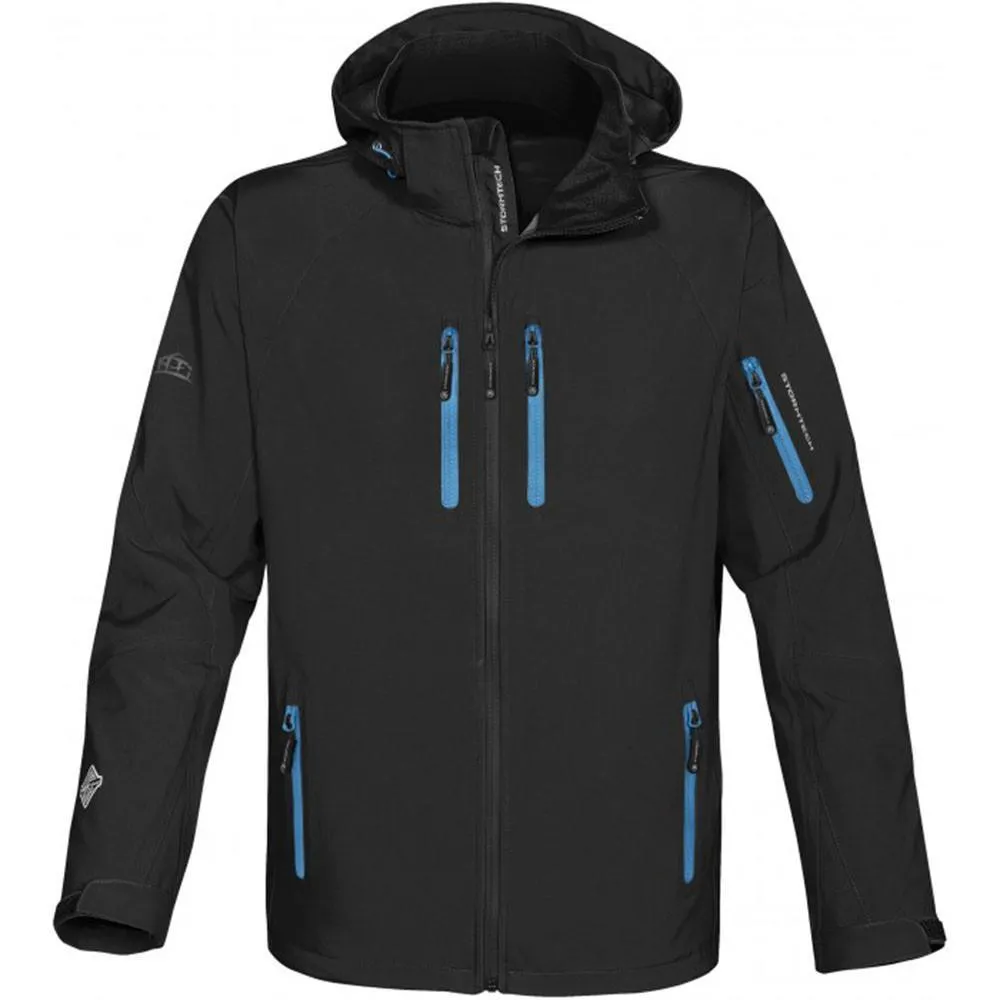 Stormtech Men's Black/Methyl Blue Expedition Softshell