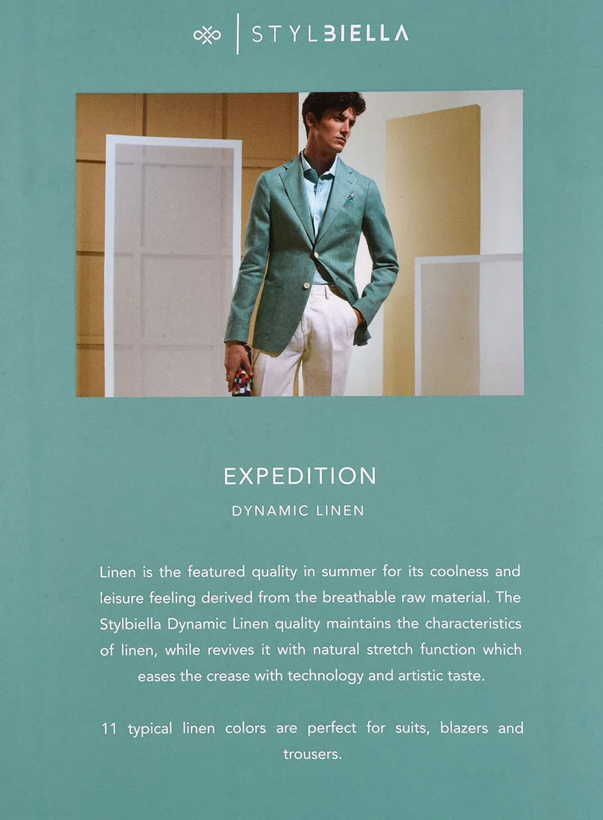 Stylbiella Spring Dark Green Linen Jacket