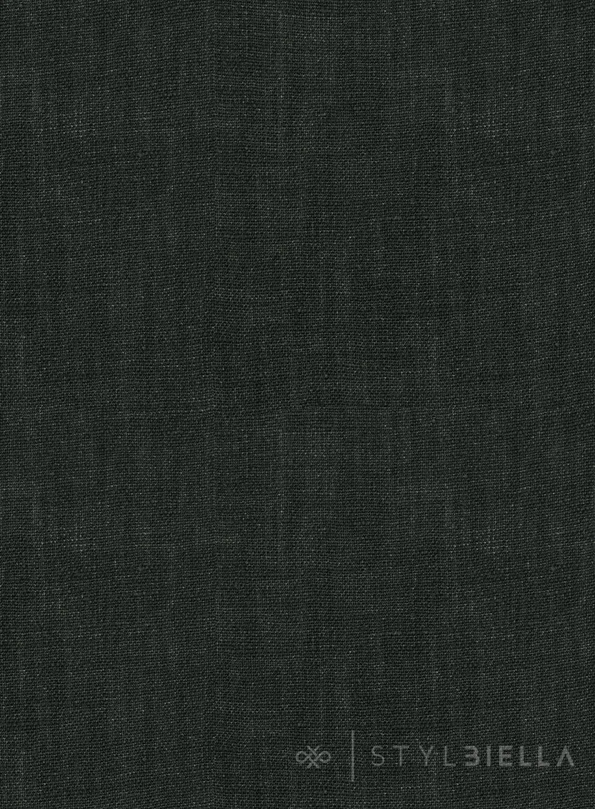 Stylbiella Spring Dark Green Linen Jacket