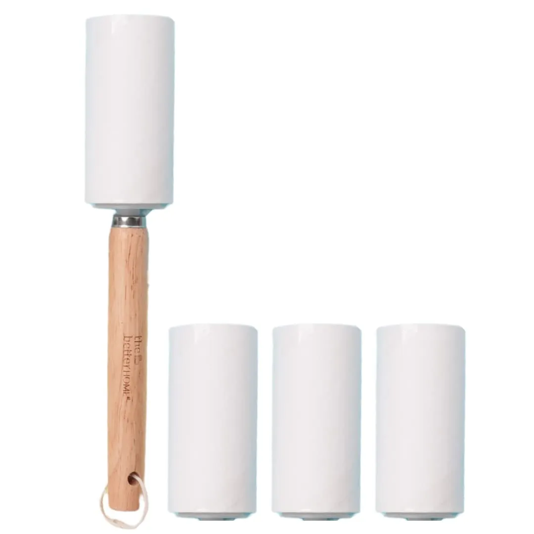 The Better Home Lint Roller for Clothes | Wooden Lint Remover for Clothes | Reusable Easy Tear Sheets | 60 Sheets Per Roll (Pack of 1   3 Rolls)