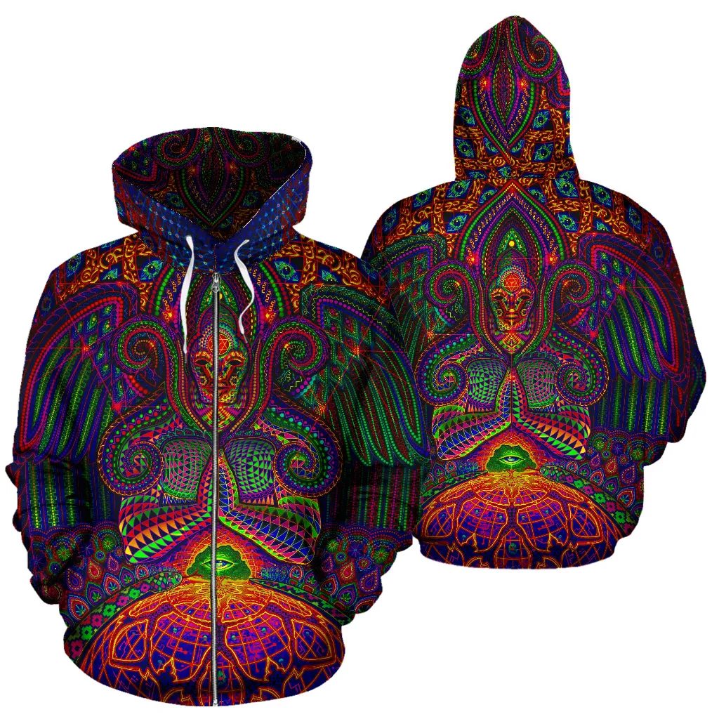 THE GOD SOURCE ZIPPER HOODIE | SALVIA DROID