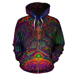 THE GOD SOURCE ZIPPER HOODIE | SALVIA DROID
